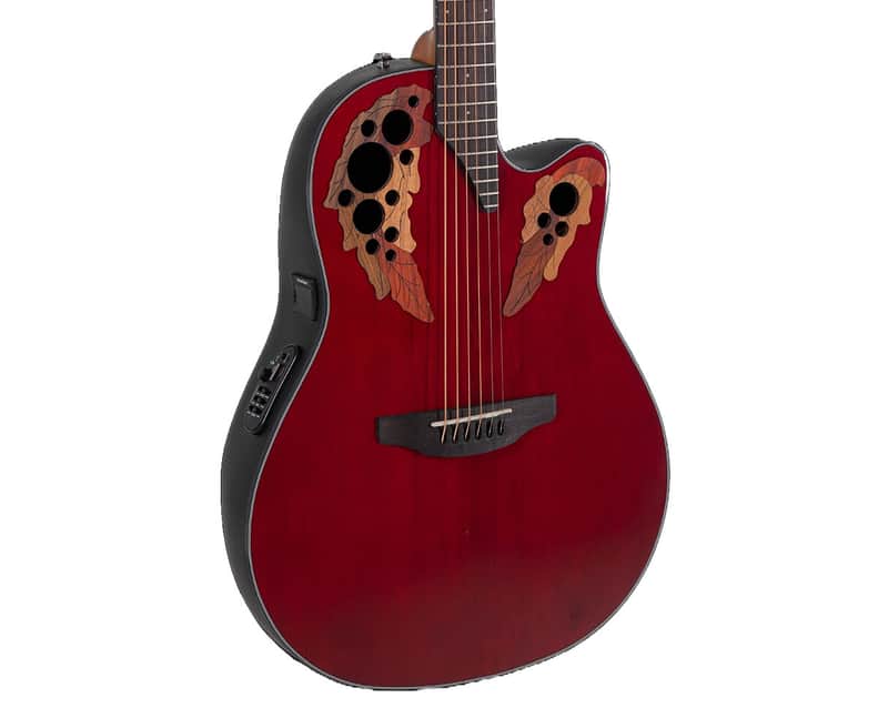 Ovation Celebrity Elite CE44-RR A/E Guitar - Ruby Red - Open Box image 1