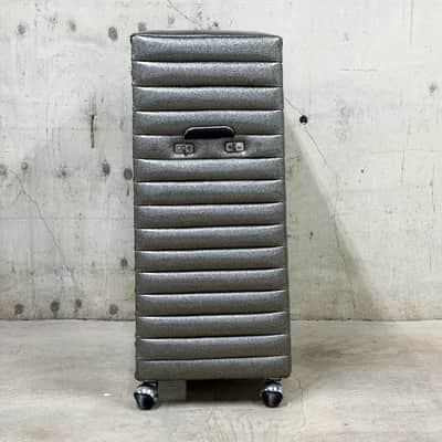 Vintage 70s Kustom 1x15 Bass Cab - JBL D140F - Charcoal Silver Sparkle - 8 ohm image 3
