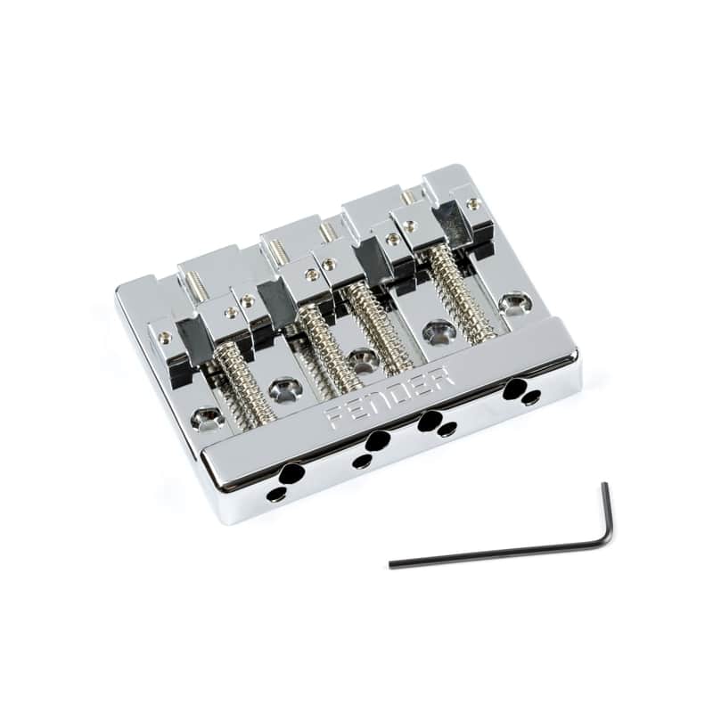 Fender HiMass 4-String Bass Bridge Assembly With Zinc Saddles image 1