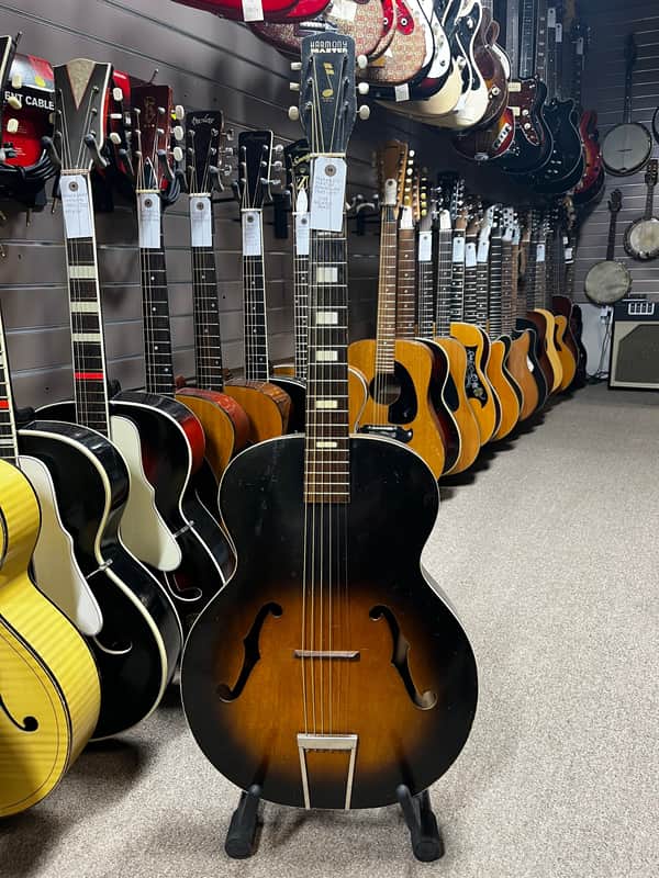 Harmony Master Broadway 1947-1971 USA Arch Top Burst Acoustic Guitar image 1