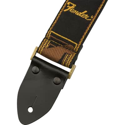 Fender Legacy Monogram Strap Black/Yellow/Brown image 3
