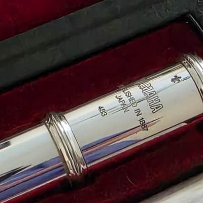 Yamaha YFL-483 (500 series equivalent) Flute – SS Headjoint Open Hole, Inline G, C Foot SN 001680 image 2