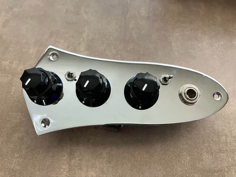John East J Retro Bass Preamp for Jazz Bass - Chrome plate w/Fender Style Knobs image 1