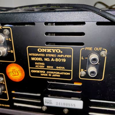 1984 Onkyo A-8019 Amplifier 100 Watts/Channel image 3