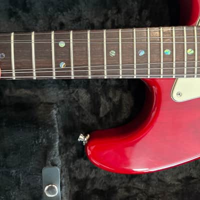 Fender American Deluxe Stratocaster with Rosewood Fretboard 2002 - 2003 - Aged Cherry Burst image 6