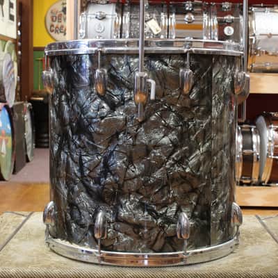 1960s Slingerland Gene Krupa Deluxe in Black Diamond Pearl 14x20 9x13 16x16 image 8