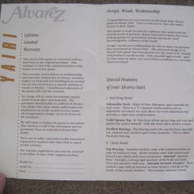 Kazuo Yairi Alvarez David Crosby DC-1 12 String, 1995, Kazuo Yairi Signature! image 13