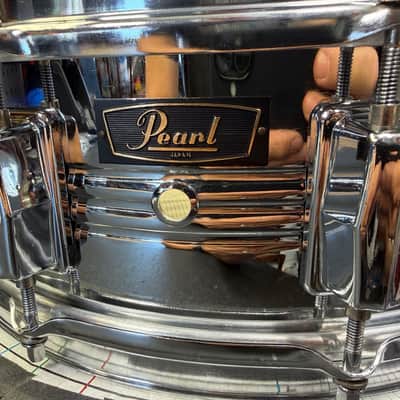 Vintage Pearl 70s Jupiter 5x14 Chrome over Brass Snare Drum image 9