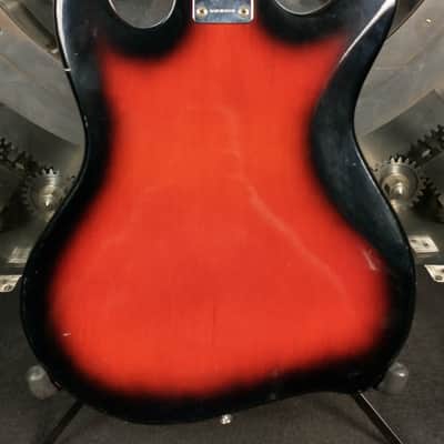 Modified Teisco Partscaster Red Burst Electric Guitar image 10