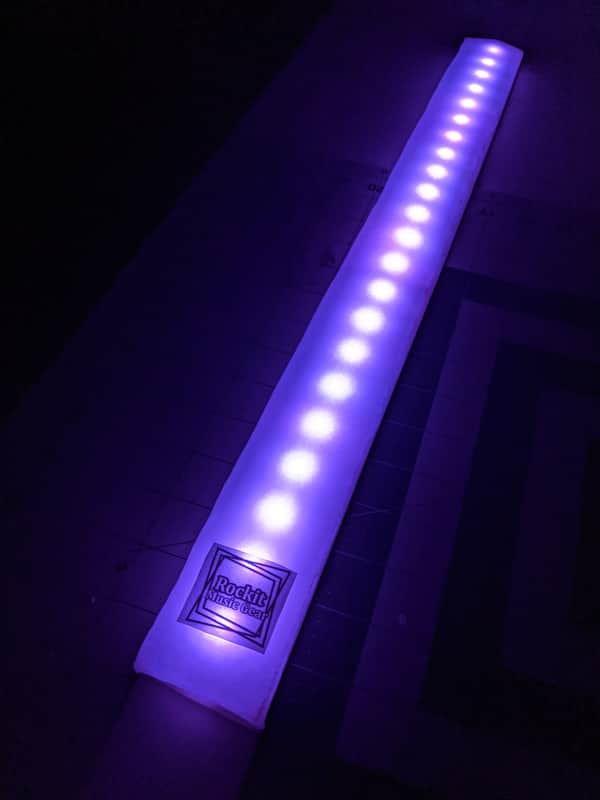 LED Guitar Strap Handmade White One Button Control Rechargeable With Charger add on image 1