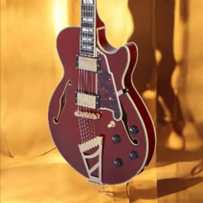 D'Angelico Excel 59 Fully Hollow Single Cutaway, Viola w/Case DAE59VIOGT image 9