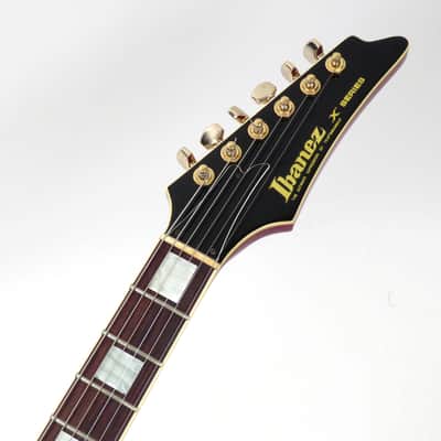 1983 Ibanez Rocket Roll RR550 Flying V - Cherry Sunburst Flamed Maple - Original Case & Hang Tag image 16