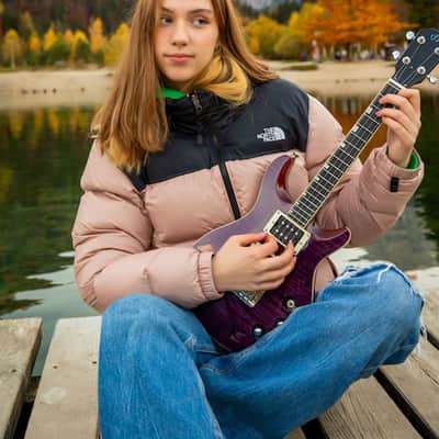 Flight VANGUARD TENOR TPP Rock Series Flamed Maple Top Mahogany Neck 4-String Electric Ukulele w/Padded Gig Bag image 12