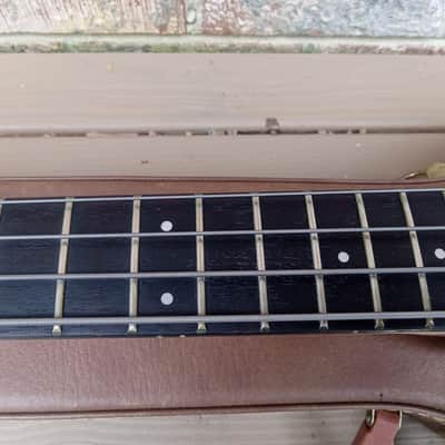 Vintage 1980's Hondo Alien Headless Aluminum Neck Bass Guitar w/ Original Hardshell Case! image 8