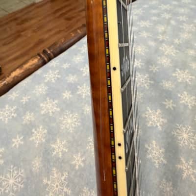 Deering Calico 5-String Resonator Banjo 2023 Honey Amber Curly Maple - Mint w/ OHSC image 5