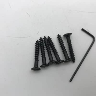 Black 6 String Bass Guitar Fixed Bridge image 3