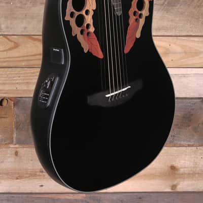 Ovation Celebrity Elite CE44-5-G Acoustic/Electric Guitar Black image 2