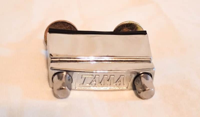 TAMA VINTAGE RARE BUTT PLATE WITH SCREWS 90's - CHROME - FREE SHIP TO C-USA! image 1