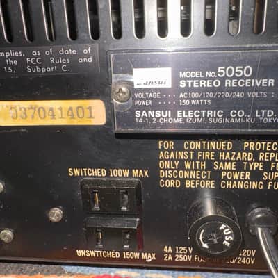 Sansui 5050 Stereo Receiver, EXcellent all-original condition, upgraded walnut case image 10
