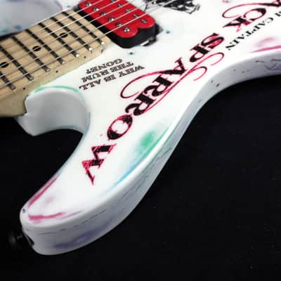 Custom Painted And Upgraded Dean Custom Zone Guitar - Aged and Worn With Graphics And Reverse Headstock image 16