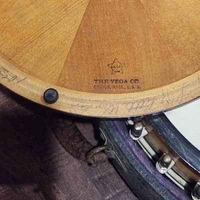 Vintage 1917 Vega "Little Wonder" 17-Fret Tenor Banjo - Rare 10-3/4" Rim w/ Factory Matching Pie Resonator & Incredible Provenance image 4