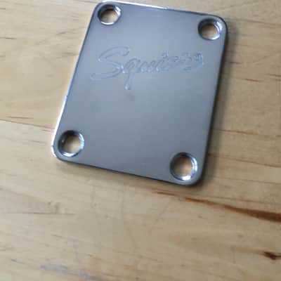 Vintage Fender Squier Neck Plate Chrome Plating Original Natural Light Relic NOS image 3