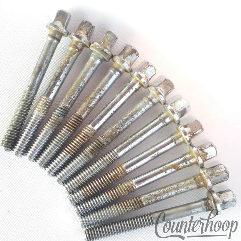 *Slingerland 11x Tension T-Rods 2" Tom/Snare Drum Screws Chrome Vintage 60s-70s* image 1