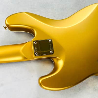 Pensa J-534 Ziricote Top Chambered 5-String Bass 2023 - Natural / Aztec Gold image 14