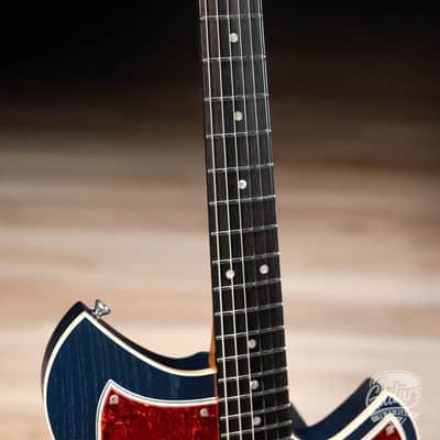 Novo Custom Miris J Semi-Hollow w/ Fralin P-90s & Ebony FB – Lake Como Blue image 4