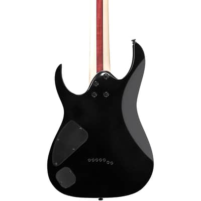 Ibanez Iron Label RGIXL7-BKF 7-String Solid Body Electric Guitar with Ebony Fretboard, Right-Handed, Black Flat image 5