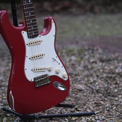 Fender Custom Shop '69 Stratocaster, Relic - Dakota Red over Olympic White image 3