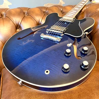 2024 Gibson ES-335 Figured – Deep Ocean Burst image 2