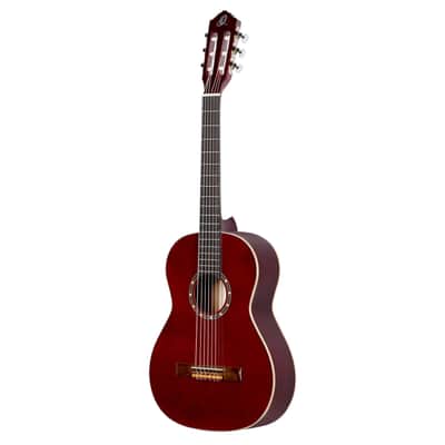 Ortega R121-3/4 WR Wine Red, inkl. Bag - 3/4 classical guitar image 9
