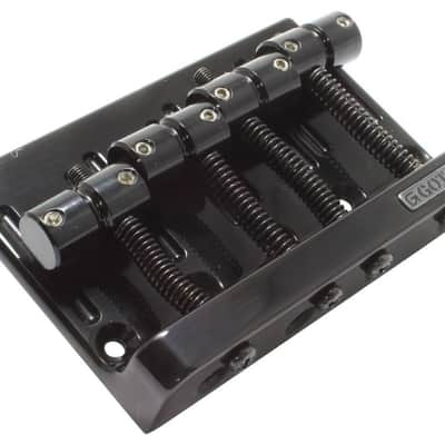 GOTOH 201B-4 4-String Bass Bridge - Black image 2