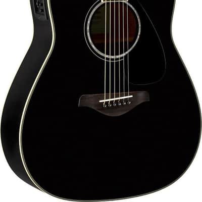 Yamaha FGX830C Dreadnought Acoustic-Electric Guitar, Solid Spruce Top, Black image 2