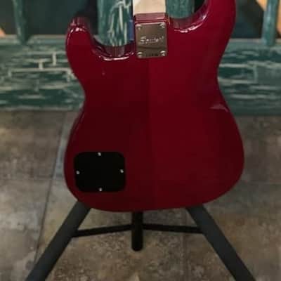 Squier Paranormal Strat-o-Sonic SS Electric Guitar in Transparent Crimson Red image 15