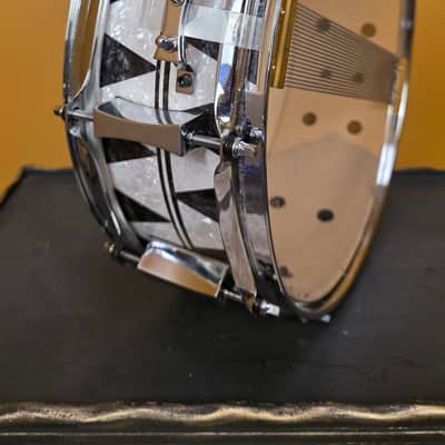 Pork Pie Black & White Snare 5x14 image 3