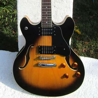 Washburn HB30TSK 335 Dot Neck Copy Guitar, 2012, HSC, Mint image 2