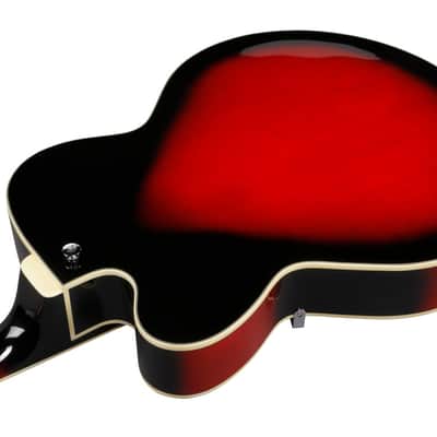 Ibanez AF Artcore 6 String Electric Guitar - Transparent Red Sunburst (AF75TRS) image 5