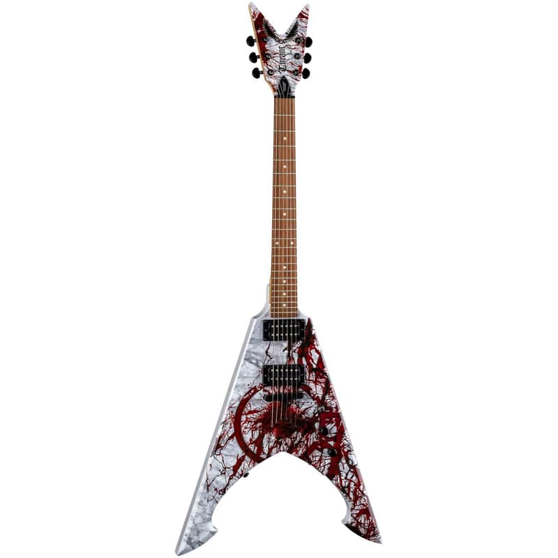 New Dean Michael Amott Tyrant X MAS TYRANTX SPLT Splatter Graphic V-Style Electric Guitar Bloodsplatter image 1
