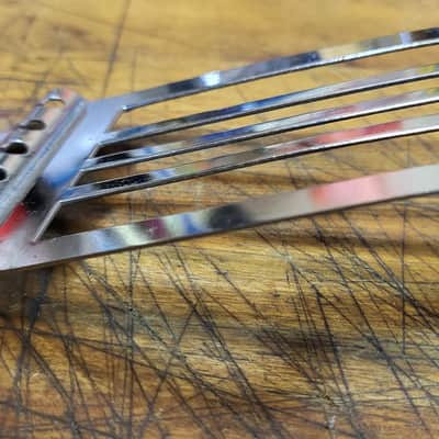 RARE Vintage Pre War 1939 Harmony Sears and Roebuck Silvertone Stella Parlor Cowboy Guitar Tailpiece Luthier Parts image 4