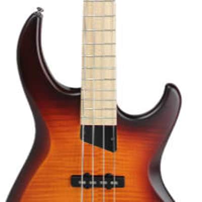 MTD Kingston Kingston Saratoga Deluxe 4 Deep Cherry Burst Satin, Maple Fretboard image 7