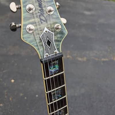 Diamond (formerly DBZ) Monarch EX 2017 Ice Blue Quilt Top w/Factory Hardshell Case image 4
