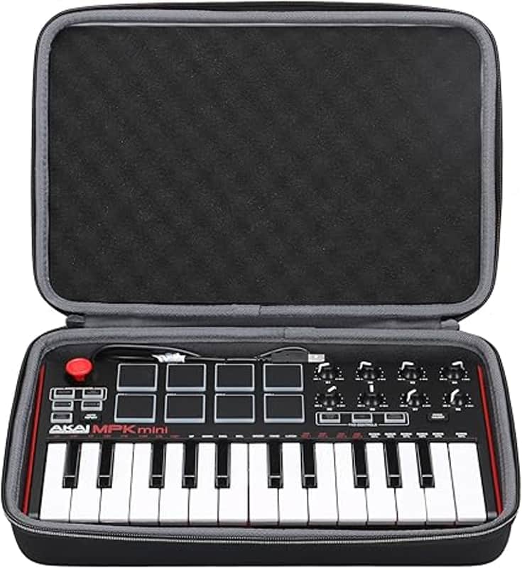 Hard Protective Case for Akai Professional MPK Mini MKII & MK3 & MPK Mini Play | 25-Key Ultra-Portable USB MIDI Drum Pad & Keyboard Controller image 1