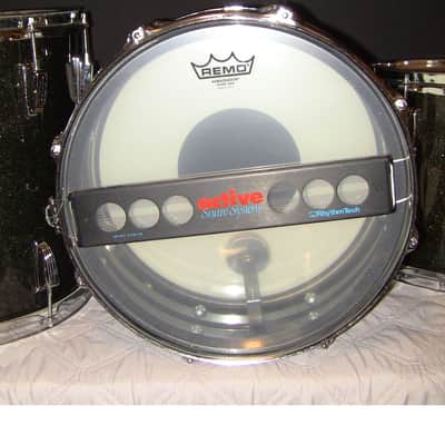 Ludwig 70's -90's Mixed lot of 3 drums in Black Galaxy Sparkle /True Black Glass Glitter image 19