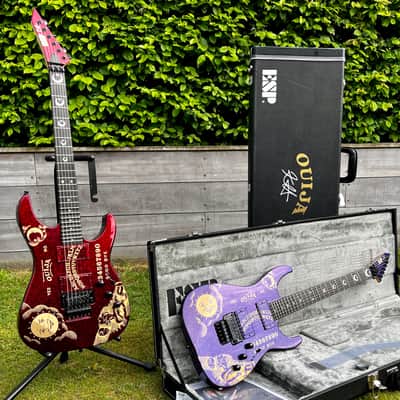 ESP Custom Shop Ouija Red Sparkle & Purple Sparkle Set with Matching Serial# 16 image 1