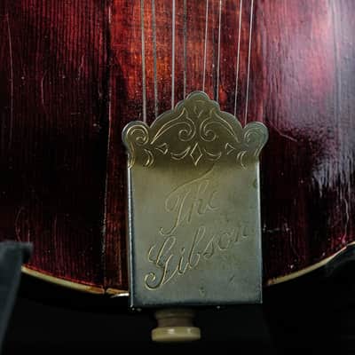 1919 Gibson F-4 refin dark mahogany sunburst image 8