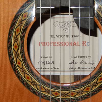 LEGENDARY "EL VITO" PROFESSIONAL RC - LUTHIER MADE - WORLD CLASS - CLASSICAL GRAND CONCERT GUITAR - CEDAR/INDIAN ROSEWOOD image 4