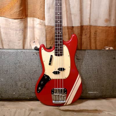 Fender Mustang Bass 1968 Red Lefty image 1