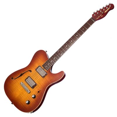 2013 Fibenare Guitars Roadmaster '56 Custom Thinline Flame Maple / Korina - Faded Cherry Sunburst - FEATHERWEIGHT Custom Boutique Electric - USED! image 6